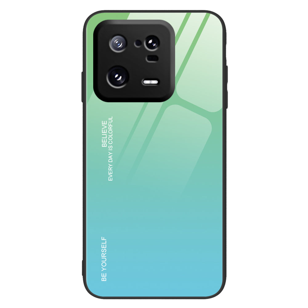 For Xiaomi 13 Pro 5G Gradient Color Phone Case Tempered Glass PC Back TPU Bumper Design Anti-Scratch Phone Cover For Xiaomi 13 Pro 5G Gradient Color Phone Case Tempered Glass PC Back TPU Bumper Design Anti-Scratch Phone Cover